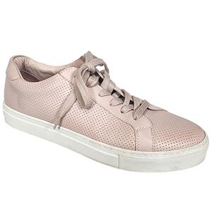 Greats The Royale Perforated Leather Low Top Sneakers Pink Womens 9